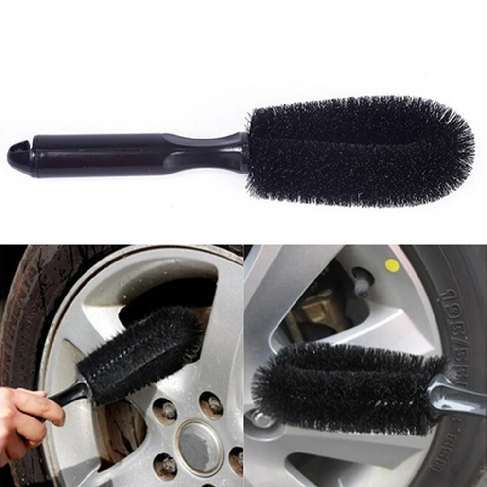 Auto Motorcycle Washing Cleaning Tools Black Round Head Vehicle Wheel Tire Rim Scrub Brush Useful Car Tyre Cleaner Accessories | Автомобили
