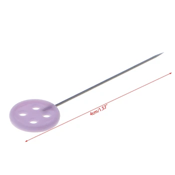

100 Pcs Push Pins Button Style Positioning Needles For Manual Sewing Patchworks DXAC