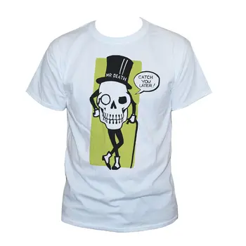 

MR DEATH SKULL T Shirt Goth Funny Quote Party Graphic Printed Retro Tee Unisex