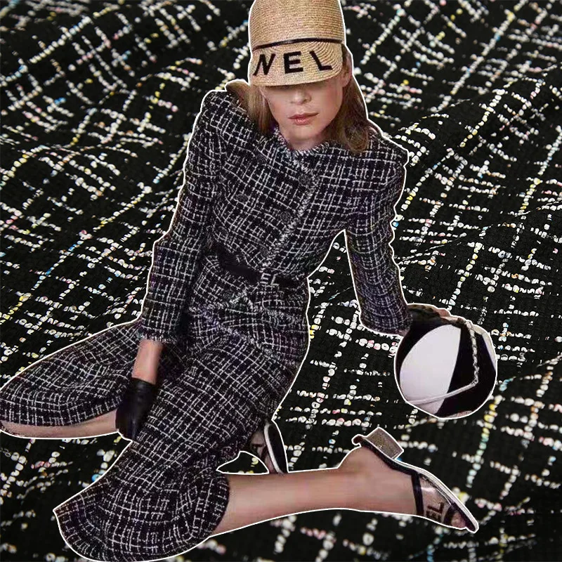 Европейский и американский стиль небольшой аромат ветер вспышка шерстяная ткань ручной работы DIY ткань Классическая мода