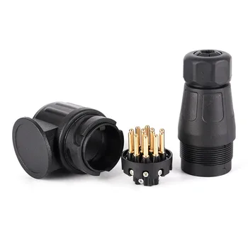 

1pc 13Pin Electric Trailer Plug Plastic 13Pole Wiring Connector Transfer Adapter