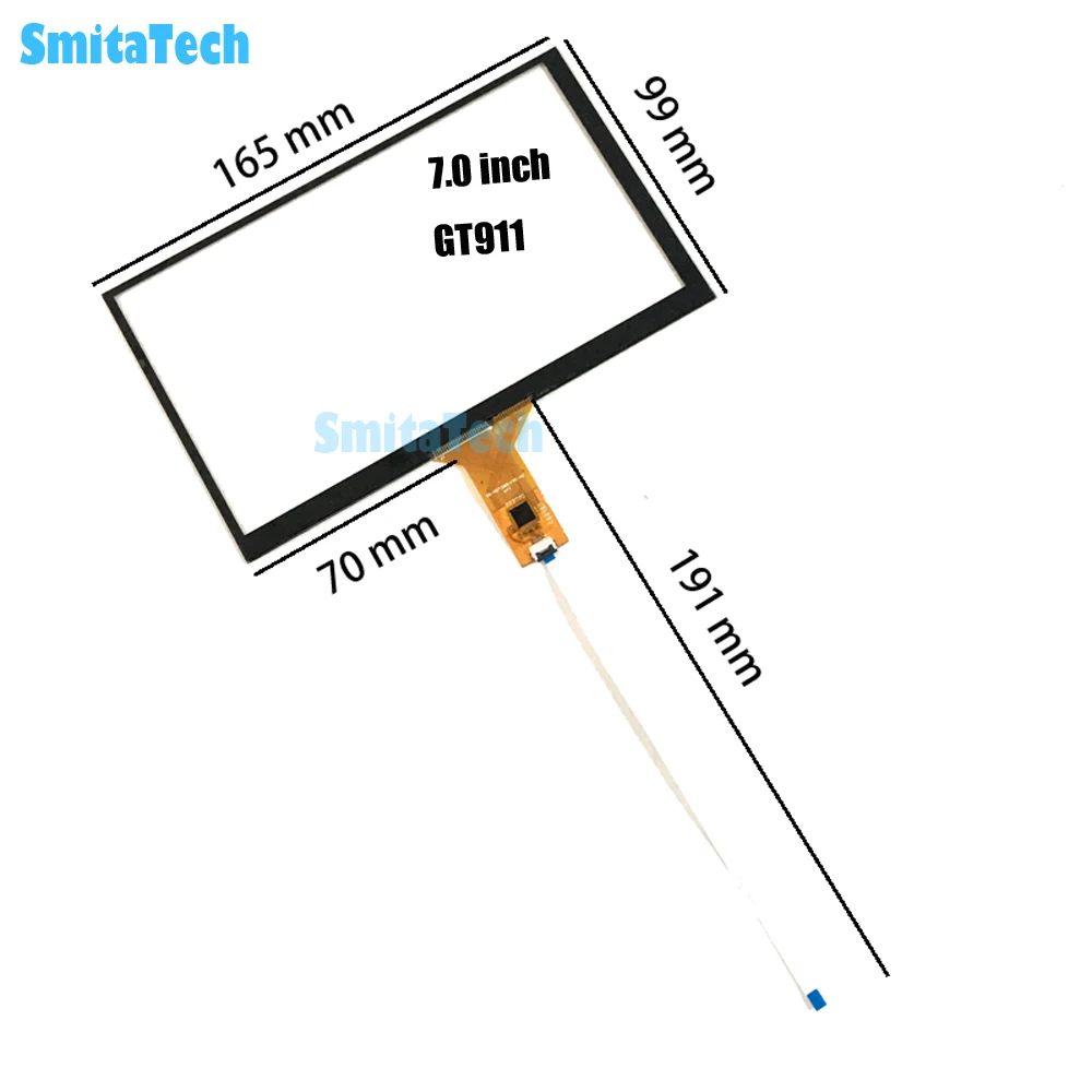 7.0 inch GT911 IC 165*99mm Capacitive Touch Screen Replacement Panel SQ-PG71088-FPC 6 PINS Extension Flex Cable for Car DVD GPS |