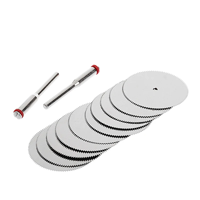 

New 10 x 32mm Wood Saw Blade Disc + 2 x Rod Dremel Rotary Cutting Tool