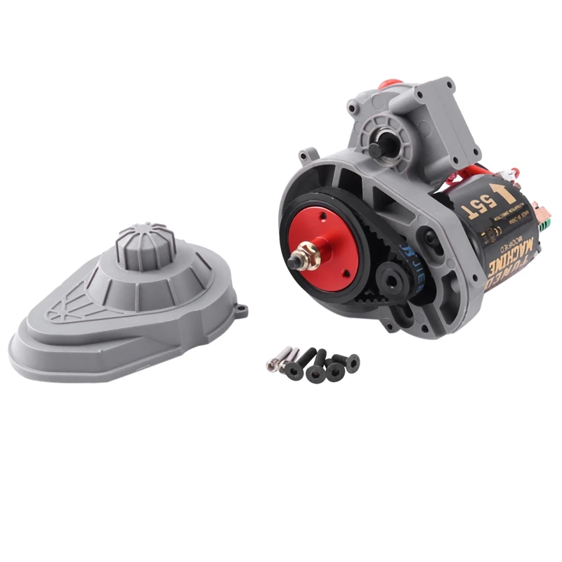 Belt Drive Transmission Gear Gearbox with 540 55T Motor for 1/10 RC Crawler Axial SCX10 90046 Upgrade Parts | Игрушки и хобби