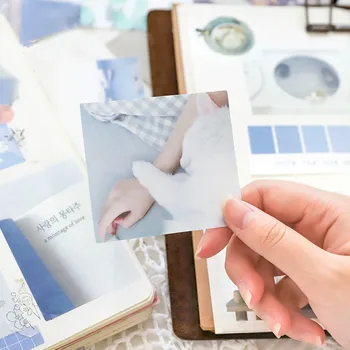 

Mohamm 60pcs/lot Fresh Hour Light Sticker Bag Creative Hand Account Diy Material Decoration Stickers