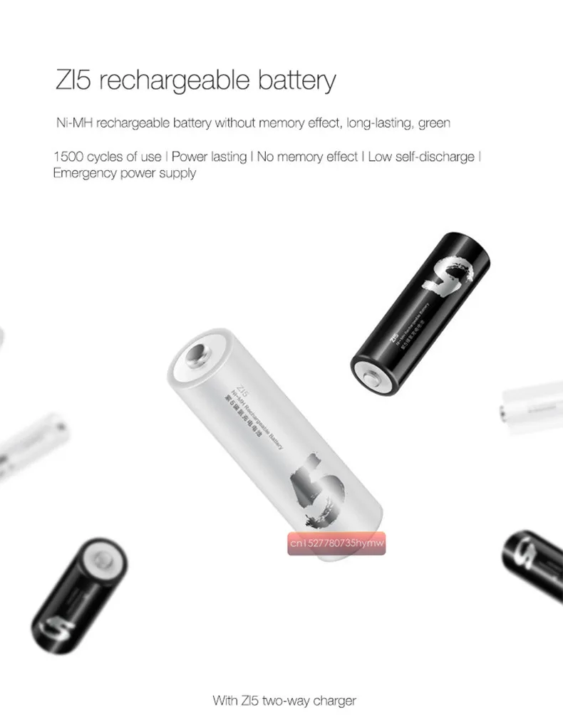 Xiaomi ZMI ZI5 1800mAh 1,2 V перезаряжаемая Ni-MH батарея KTV батарея, батарея дистанционного управления