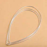 Véritable véritable pur solide 925 collier en argent Sterling pour les femmes Punk Rock or Rose serpent chaînes bijoux femme colliers tour de cou 2