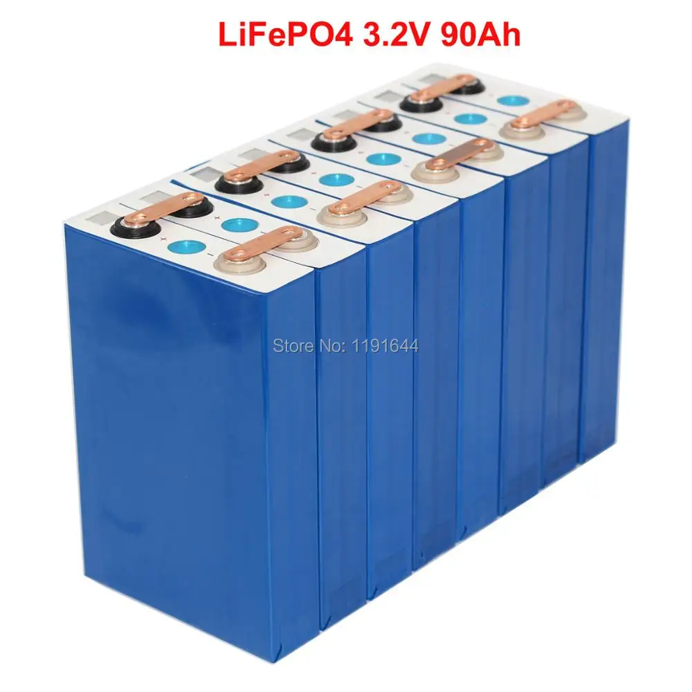 8 шт./лот новые 3 2 в 90 Ач жизненные циклы LiFePO4 3500 ячеек для системы хранения
