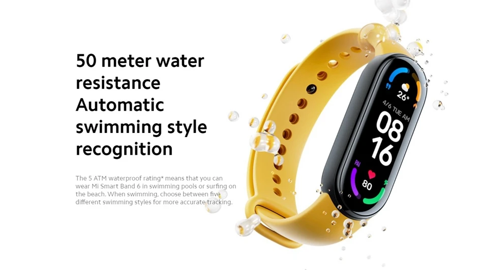 Original Xiaomi Mi Band 6 Smart Bracelet Watch Mi Smart Band 6 Sports Fitness Tracker AMOLED Screen Blood Oxygen Monitor Mi6