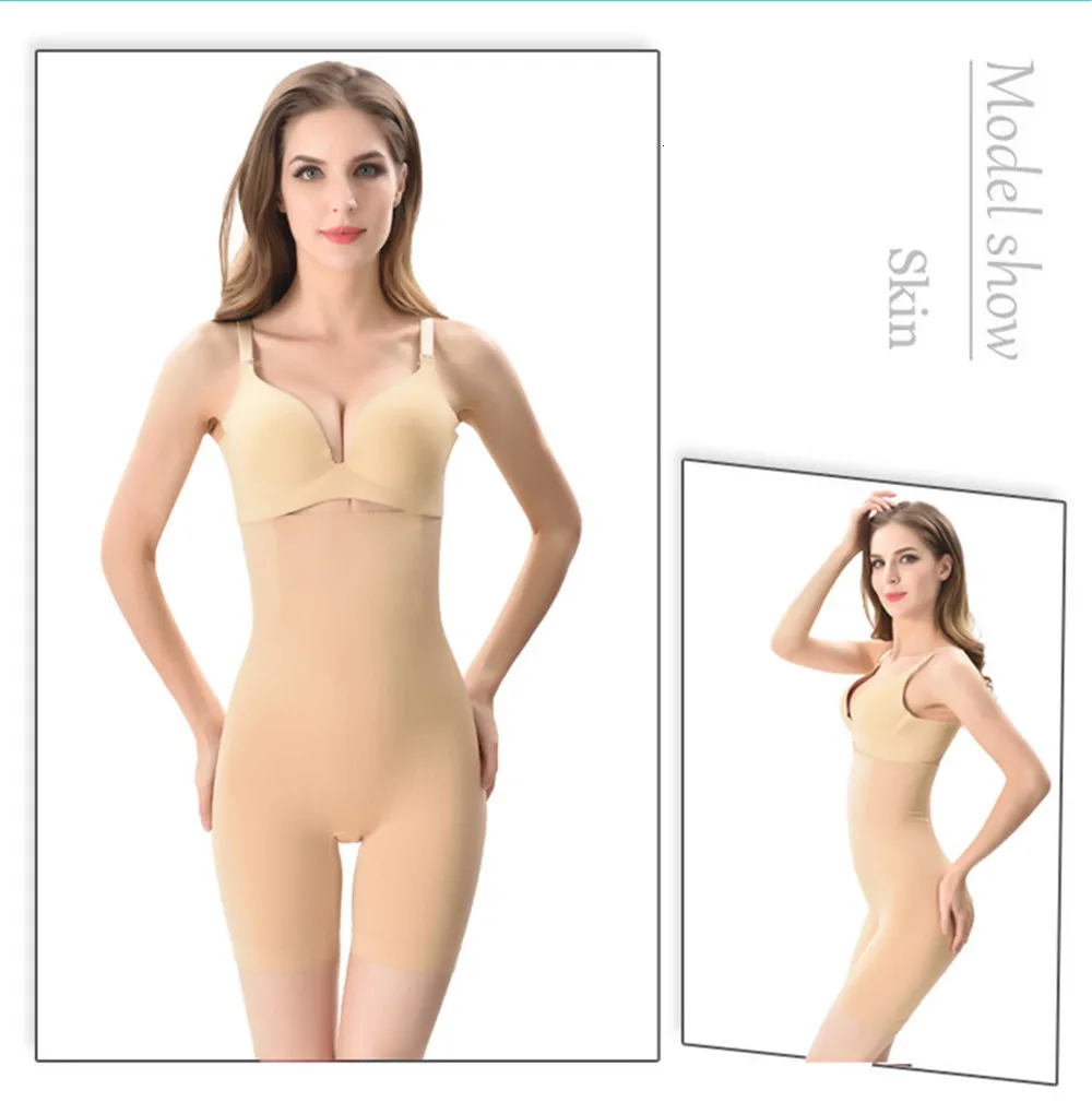 Women Postpartum High Waist Seamless Tummy Control Pant Fat Burning Modeling Strap Body Shaper Thigh Corset Trainer Shorts ssy36