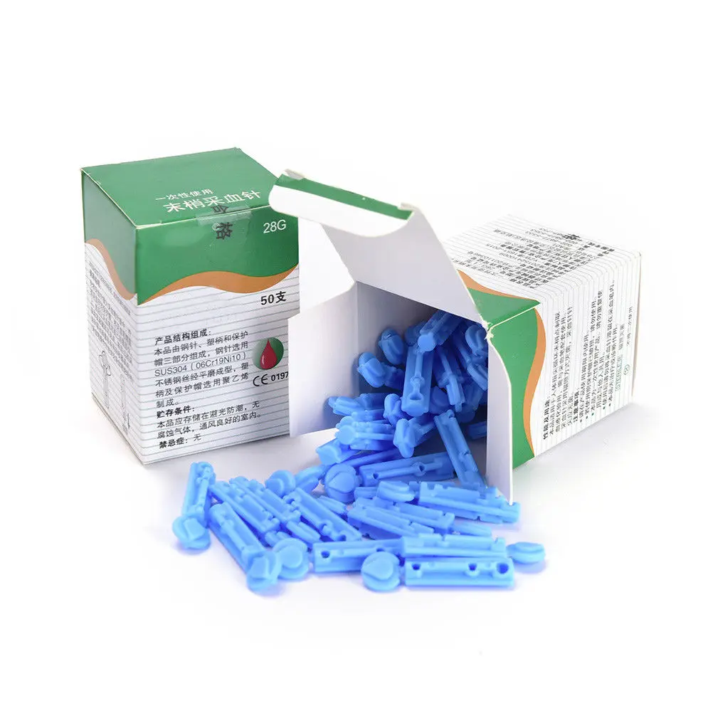 50pcs/box Needles Massage Stick Use For Pen Disposable Sterile Lancets Fleam Vent Drain Blood Lancet Dedicated