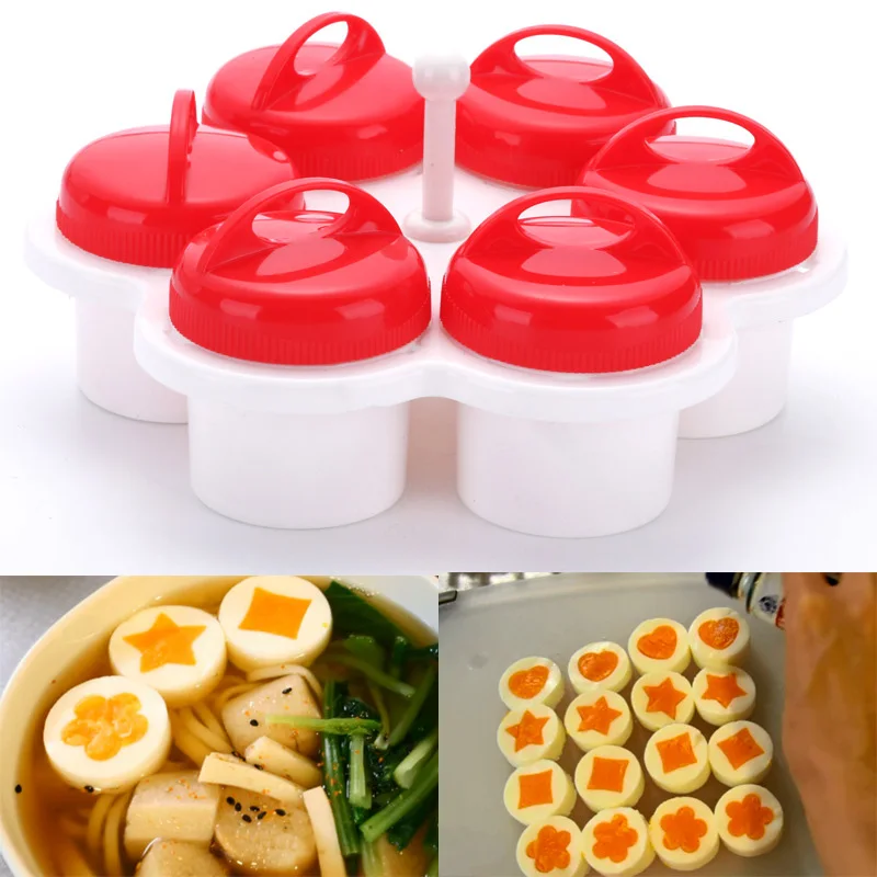 

6PCS Egg Cooker Pancake Maker Mold Egg Shaper Omelette Nonstick Tool Egg Poachers Kitchen Tool