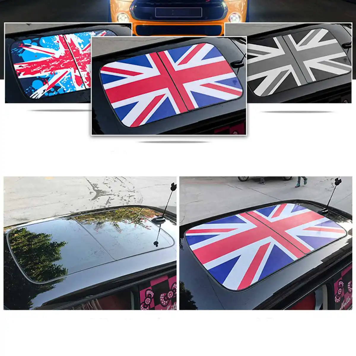 DIY Стайлинг ПВХ автомобиля солнце крыши графика декор наклейка для Mini Cooper 2002-2006 F54 F55 F56 R55 R56 R60