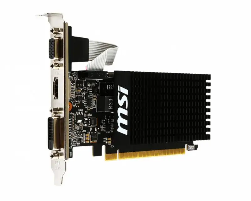 Видеокарта msi pci-e gt 710 1gd3h lp nvidia geforce 1024mb 64bit ddr3 954/1600 dvix1/hdmix1/crtx1/hdcp ret low profile |