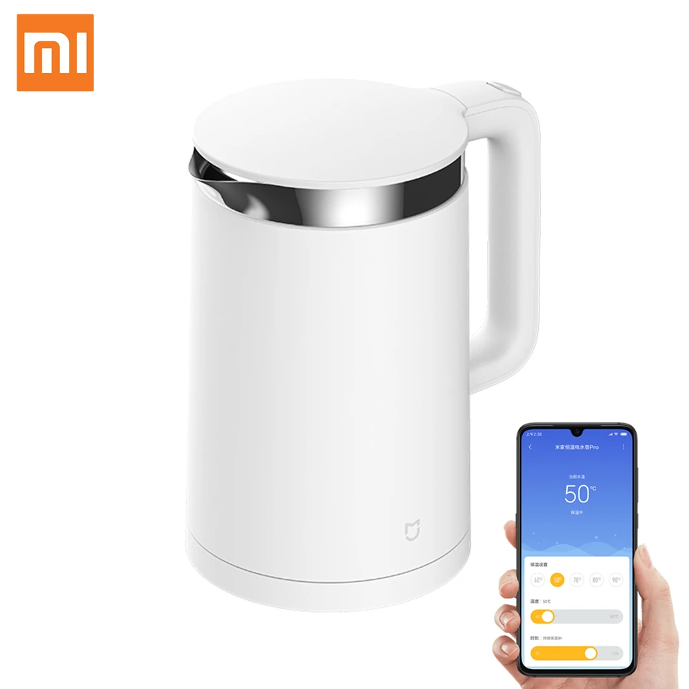 Xiaomi Mijia Electric Kettle Pro Constant Temperature Control Real time Temperature Display Water Kettle 1.5L Work With Mi App|Electric Kettles| - AliExpress
