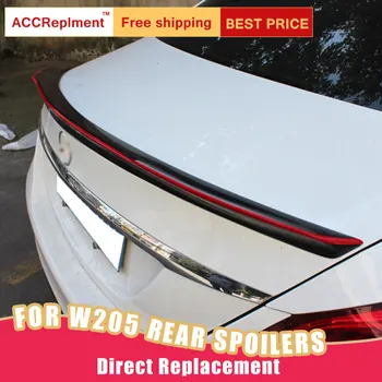 

Rear Spoilers Assembly For Mercedes-Benz C-Class W205 Coupe 2015-2019 Tail Wind Real Carbon Fiber Trunk Spoiler Lip Double Door