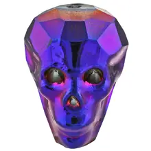 TUMBEELLUWA 5Pcs Colorful Titanium Faceted Crystal Glass Skull Skeleton Spacer Beads for DIY Jewelry Making Bracelet Necklace TUMBEELLUWA 5Pcs Colorful Titanium Faceted Crystal Glass Skull Skeleton Spacer Beads for DIY Jewelry Making Bracelet Necklace