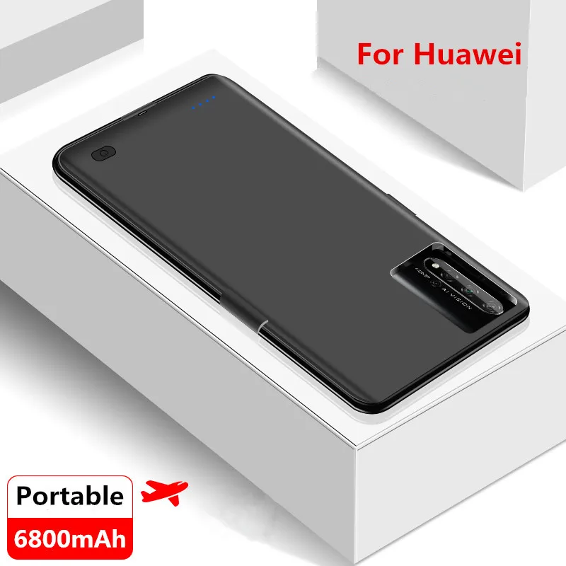 

Battery Charger Cases For Huawei Nova 5T Power Case 6800mAh Power Bank Extenal Charging Cover For Huawei Nova 5T Battery Case