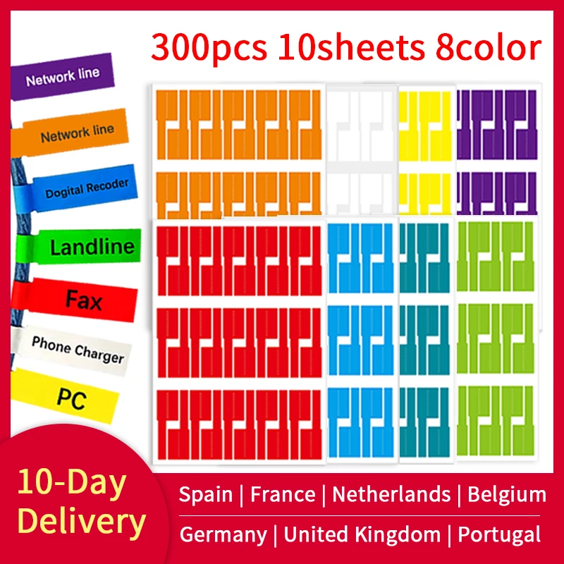 Etiquetas de Cable para impresora láser, organizadores de etiquetas autoadhesivas A4, a prueba de agua