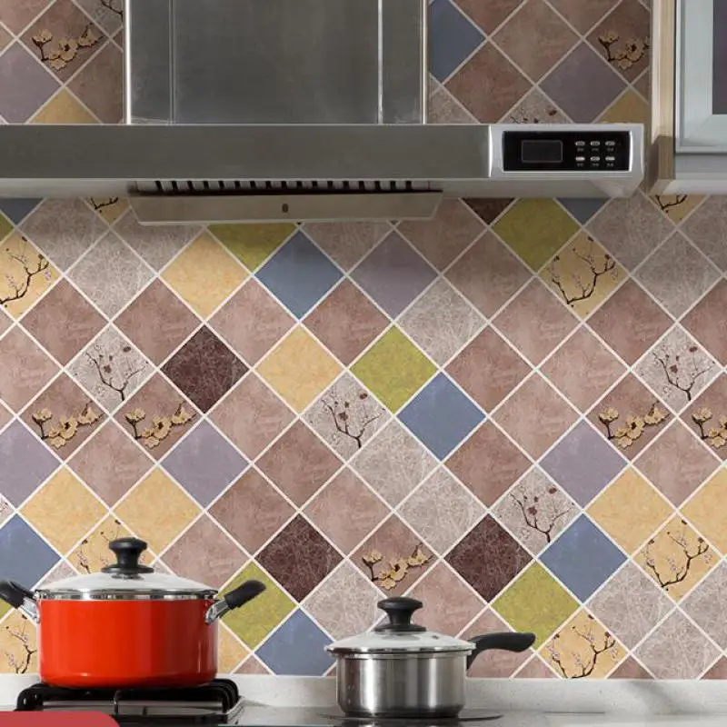 Наклейка на зеркало для кухни, наклейка на стену, 3d Бумага для стен, Decorativo Adhesivo Para Cocina, клейкая бумага для детей, рулоны - Цвет: 0.6m  10m