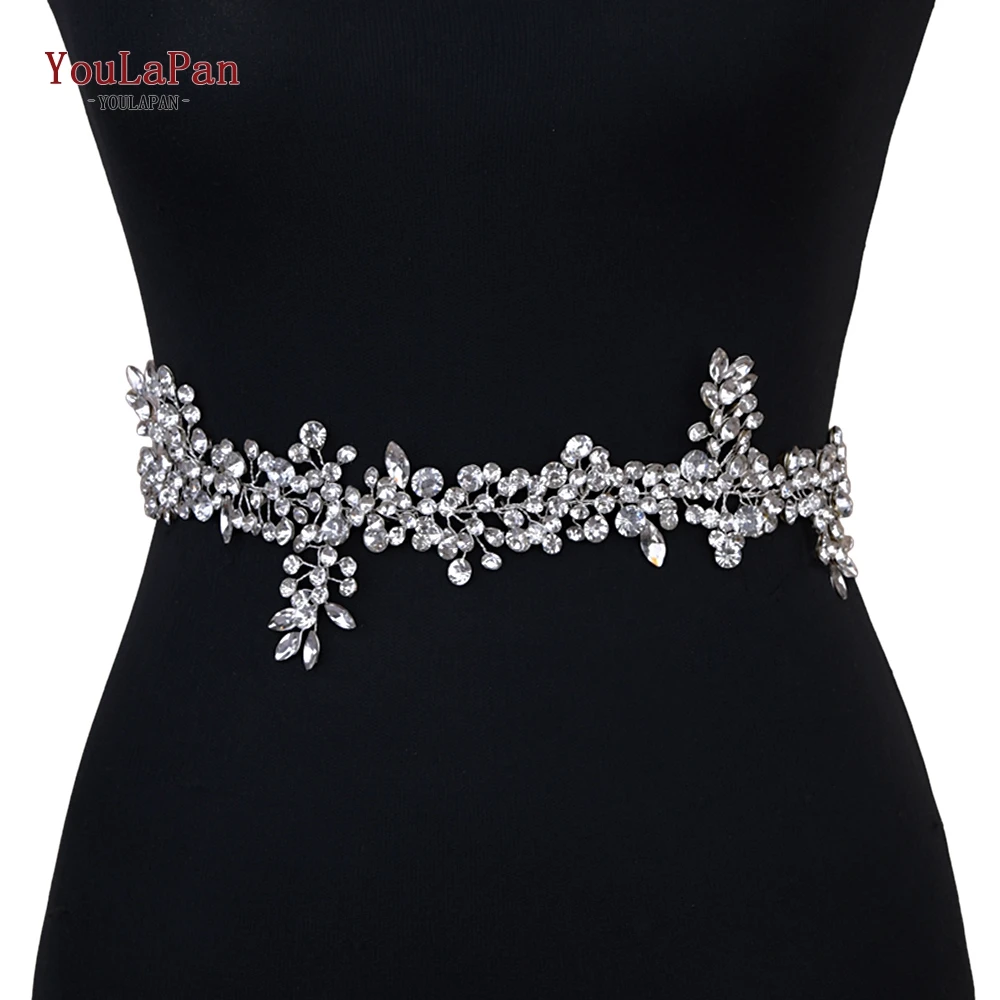 

YouLaPan SH259 rhinestone trim applique bridal belt satin belts for bridal belt rhinestone bridal belt glitter bridal belt