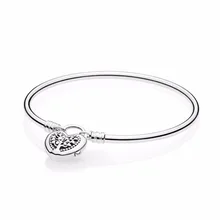 Новинка, 925 пробы, серебряный браслет, ограниченная серия, расцвет, сердце, замок, браслет, Подходит для европейских шармов, сделай сам, ювелирное изделие