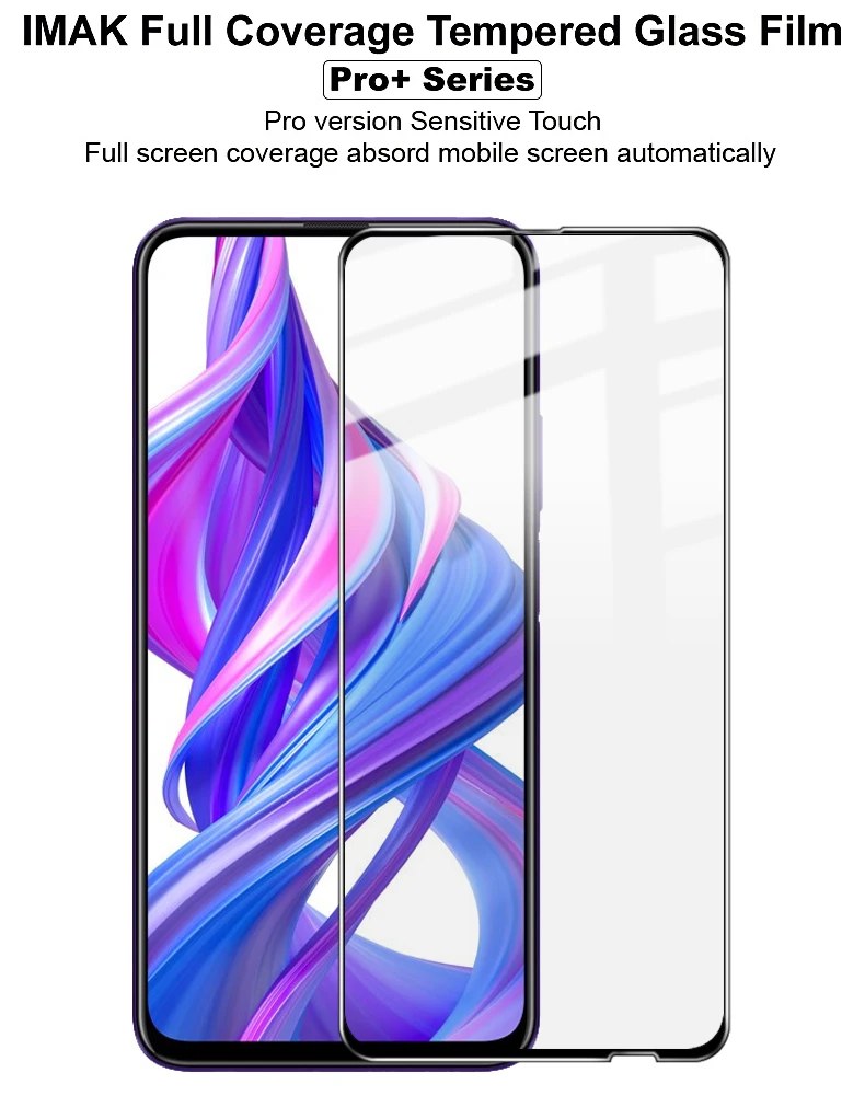 IMAK, huawei Honor 9X, закаленное стекло, huawei Honor 9X Pro, стекло, защита экрана, полный Клей Pro+ версия, защитная пленка