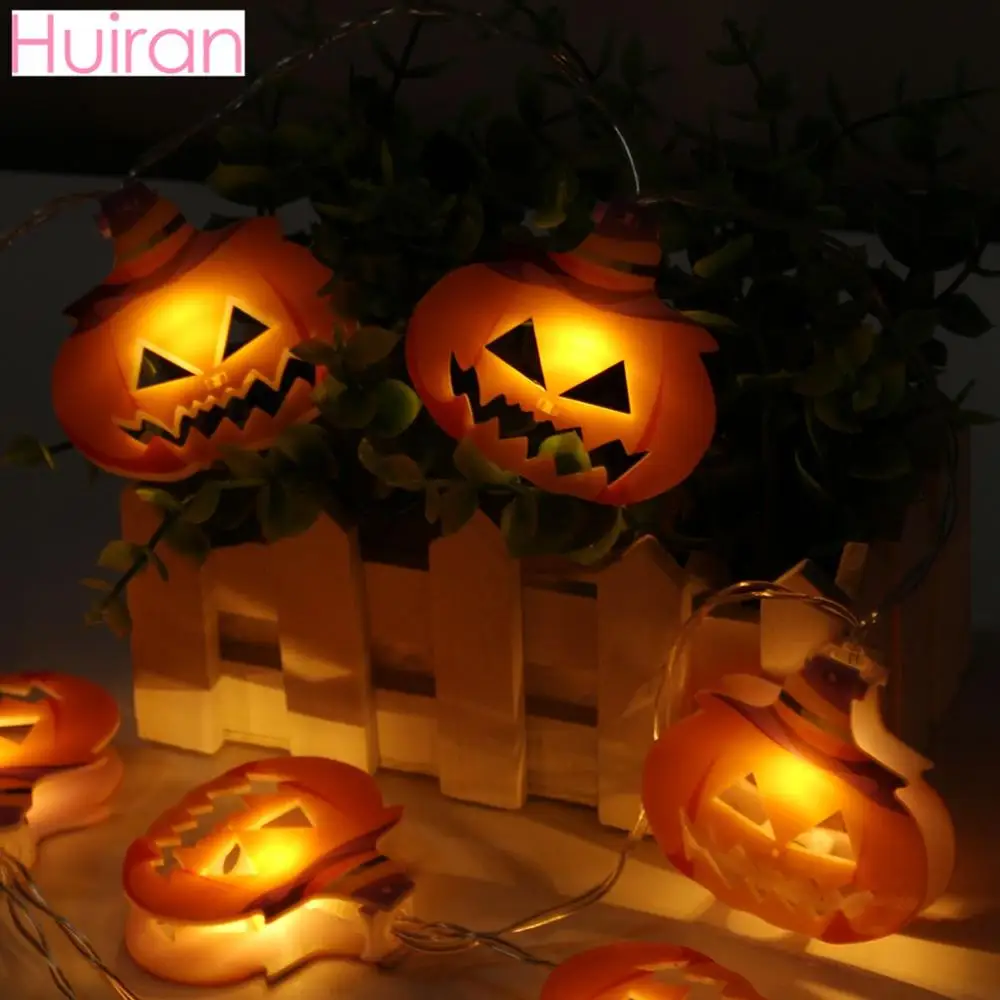 

HUIRAN Skull Pumpkin Spider Halloween LED Light Halloween Decoration Lights for Room Decoration Horror Hallowen Party Supplies