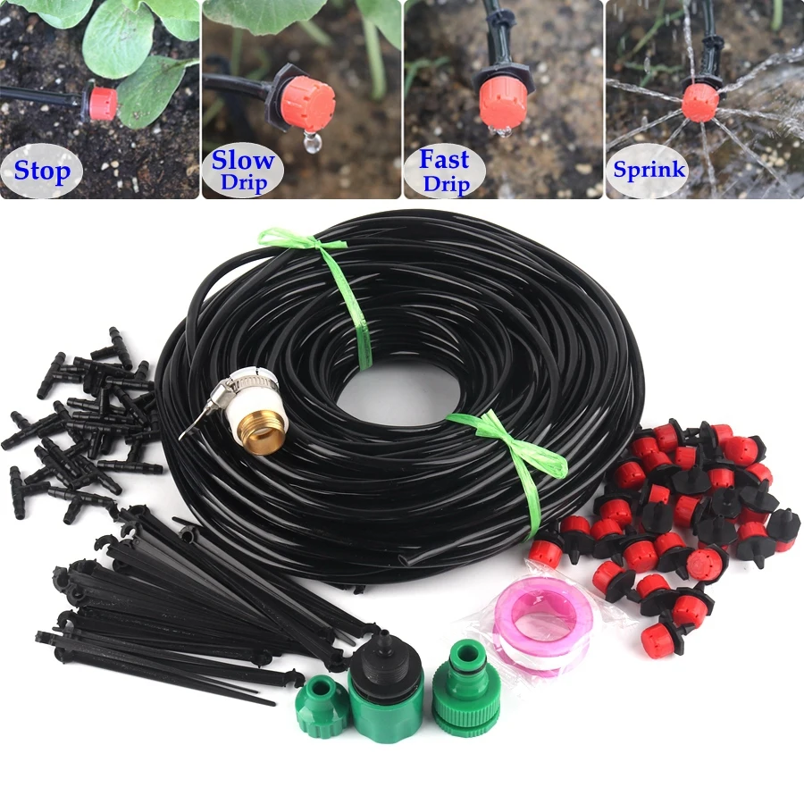 Automatic Timer+40M Water IRRIGATION Micro Drip Watering System for Garden Plant 