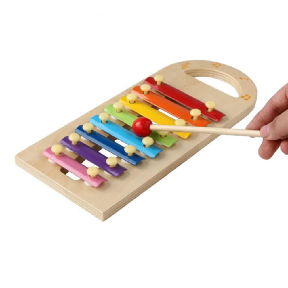 Деревянный интерактивный музыкальный стук мяч ксилофон яркие цвета для малышей инструменты выскальзывают образовательные фунт и кран