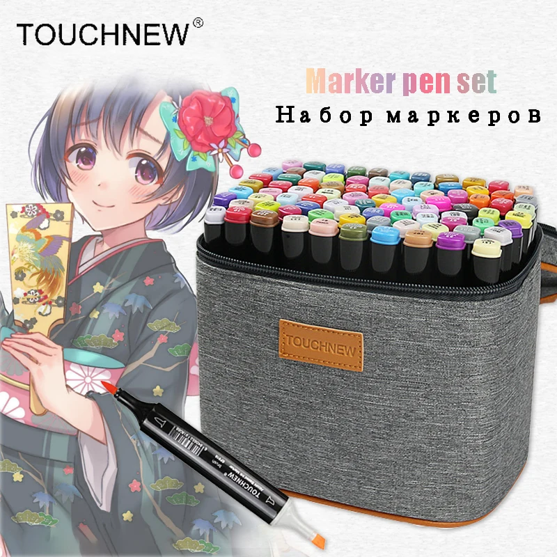 TouchNEW 30/40/60 /80/168 цветные маркеры манга для рисования ручка на спиртовой