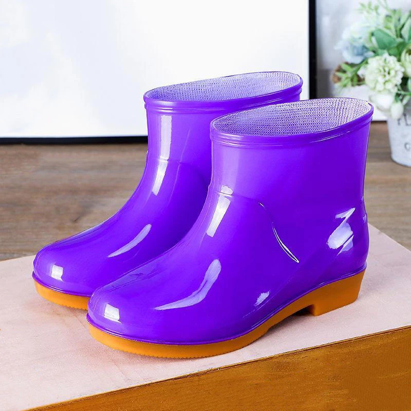 Botines de goma zapatos de lluvia, cálidos, baratos e impermeables, Color Rojo| | - AliExpress