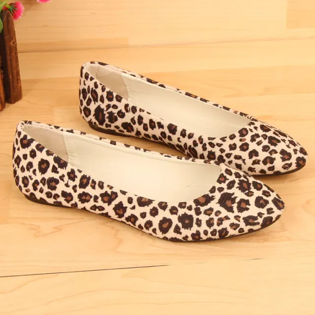Fashion Leopard Zapatos Mujer Pointed Toe Loafers Slip On Women Shoes Summer Ladies Casual Shoes Woman Plus Size 35-42 WSH2217