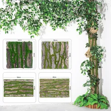 

Simulation Bark Natural Plant Fake Tree Home Garden Sewer Decor Fake Tree Bark Green Moss Wedding Decoration Artificial Tree