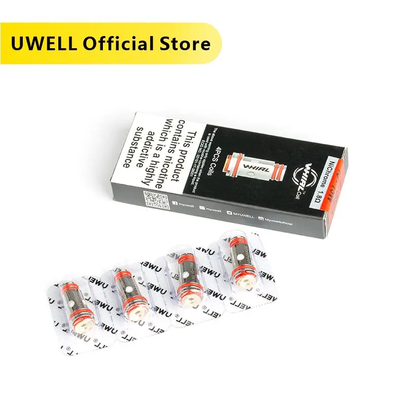 Набор для электронной сигареты UWELL 4 шт./упак. Whirl 20 & 22 сменные катушки бак 0.6ohm