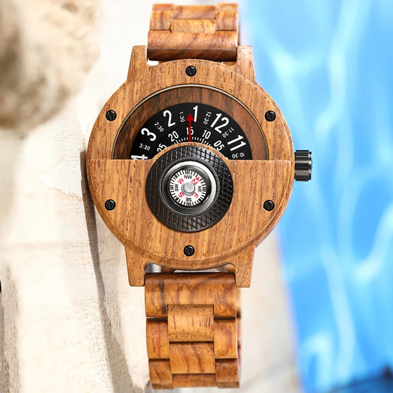 Oakland Raiders Wooden Wristwatch  Black Walnut Wood Chronograph Watch -  Free Custom Engraving - Engraved in Nature – Engraved In Nature