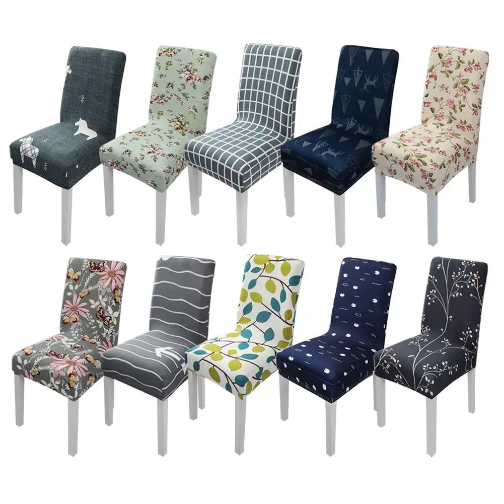 

Grinding Plush Simple Stretch Chair Cover Cartoon Printing Sanding Chair Cover For Home Dining Room Decoration Chair Cover