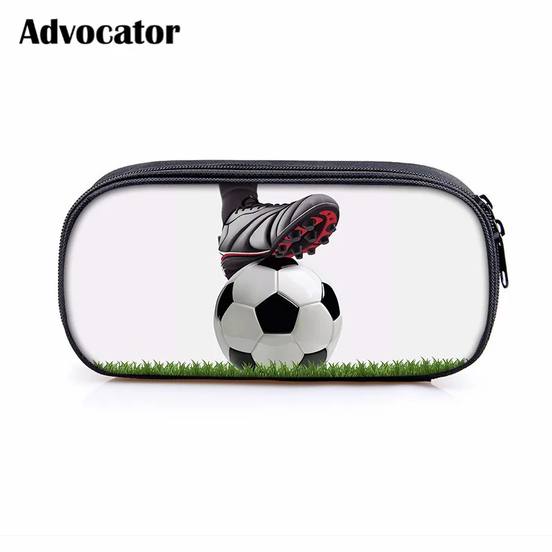

ADVOCATOR Soccerly Footbally Pattern Pencil Bag Cosmetic Bag for Student Pen Pouch Cases Zipper Kids Travel Organizer Mochila