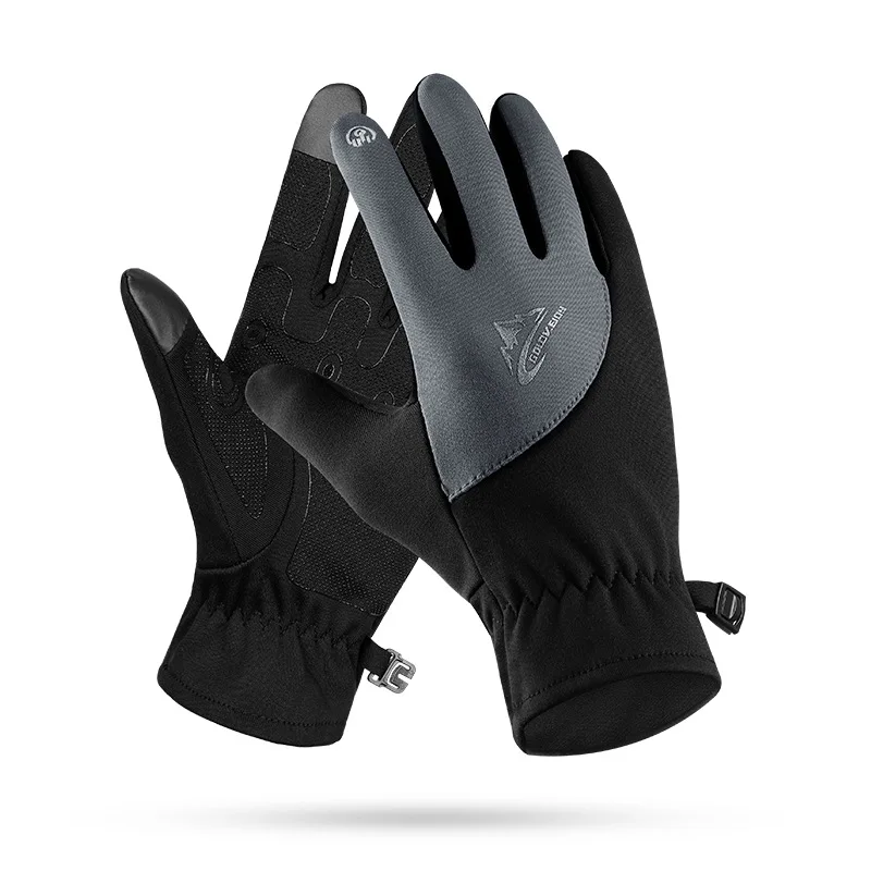 Зимние перчатки для бега, сверхлегкие теплые мужские и женские велосипедные перчатки с сенсорным экраном, ветрозащитные Нескользящие бархатные красные, серые, черные, s m l xl