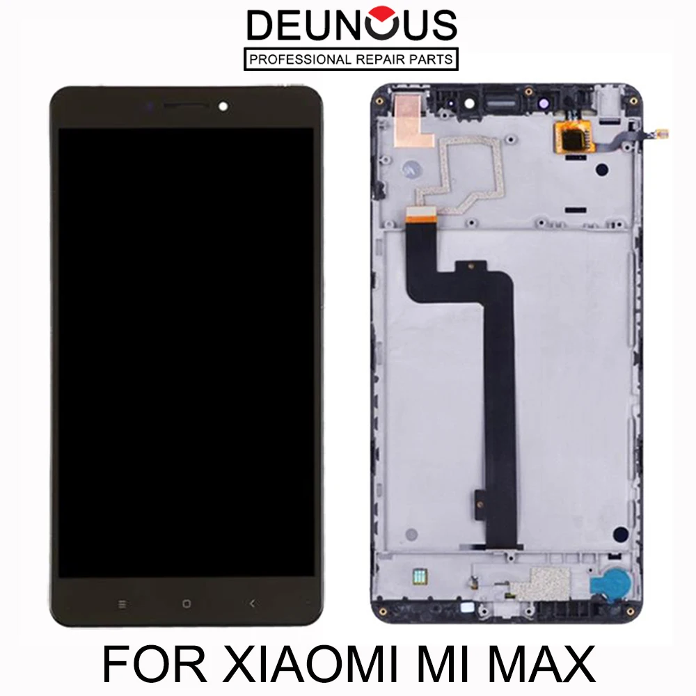 

Original Display For XIAOMI Mi Max LCD Touch Screen Digitizer Dotyk Frame Ramka ORYG Black White Color