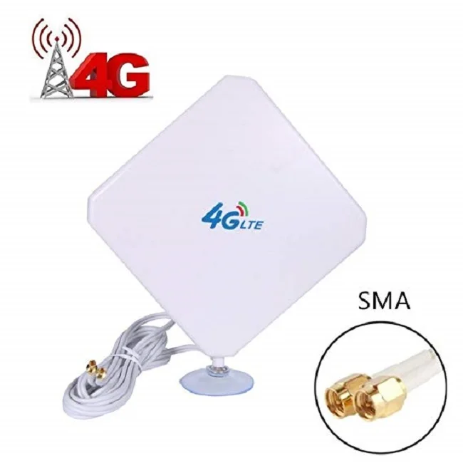 Eightwood Antenne 4G Externe Adaptateur SMA Mâle Fixation magnétique 8dBi Adaptateur F Mâle à SMA Femelle pour Routeur 2G 3G 4G LTE GSM WLAN Bluetooth HSDPA WiFi sans Fil Antenne TV VHF/UHF 