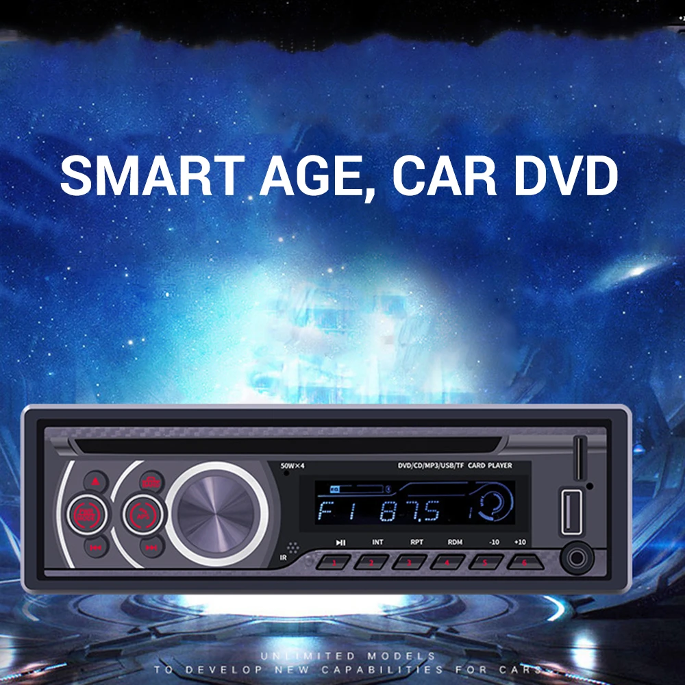 1 шт. автомобильный DVD Din Съемная панель радио Bluetooth fm приемник CD VCD MP3 SD USB 12V In dash