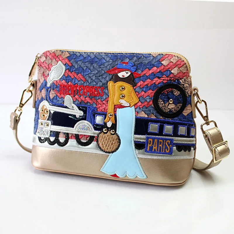 Autumn Shoulder Small Bag Crossbody Bags For Women Cable Satchel Exquisite Embroidery Originality Shell Bolsas Feminina