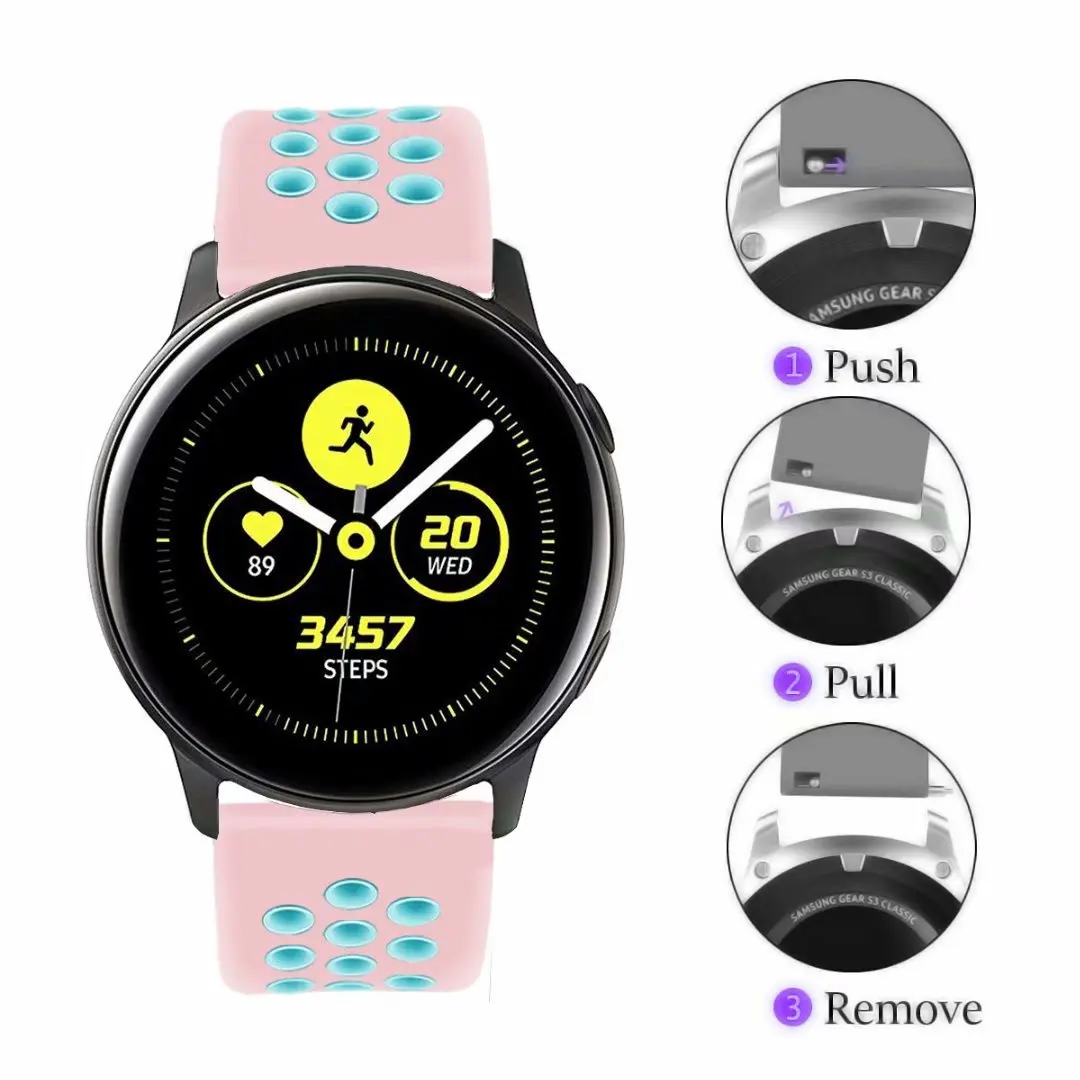 Силиконовый спортивный ремешок для samsung gear Sport S2 Galaxy Watch 42 мм Galaxy Watch активный силиконовый ремешок Браслет
