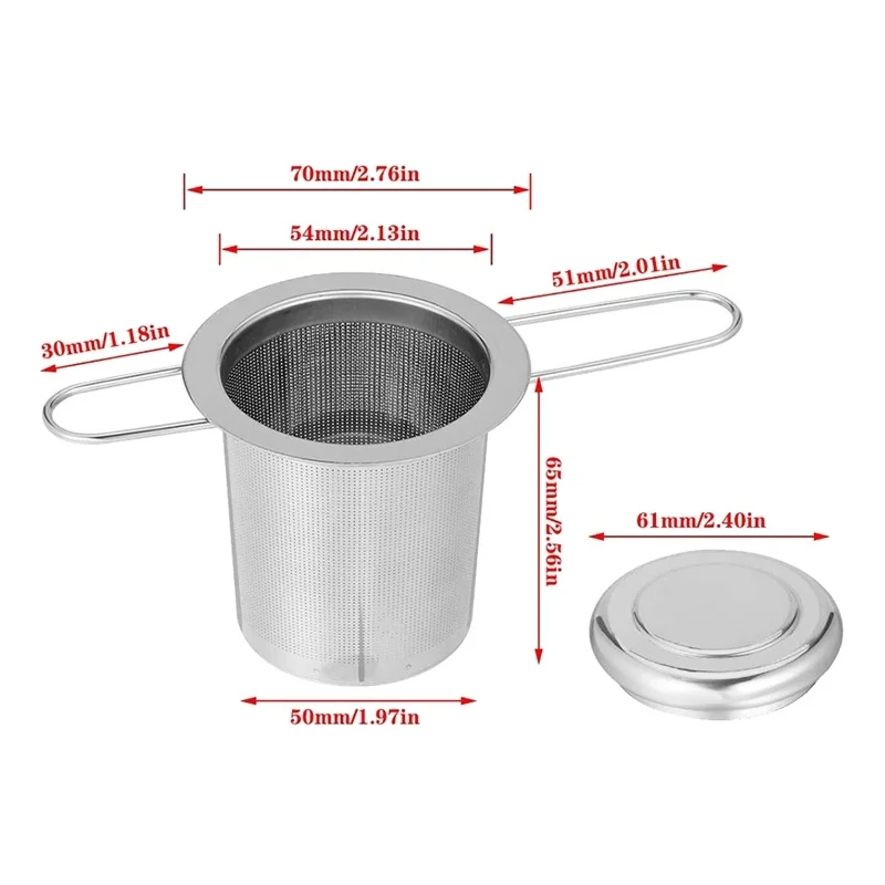 Long Handle Tea Infuser Basket Stainless Steel Mesh Loose Leaf Strainer Filter For Teapot Accessories