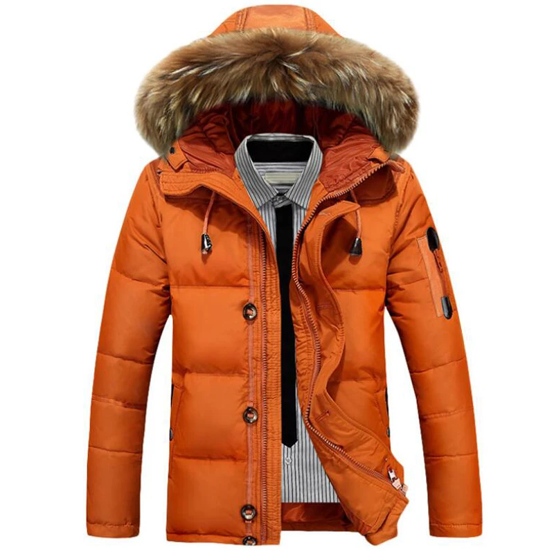 Зимние пуховые пальто для мужчин, ветрозащитная верхняя одежда с меховым воротником, теплая плотная куртка, ветровка с капюшоном, пальто 4XL, парка abrigo hombre