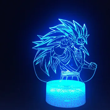 

Dragon Ball Z Vegeta Super Action Figure 16 Colors Touch Optical Illusion Table Lamp Home Decoration Model 3D LED Night Light