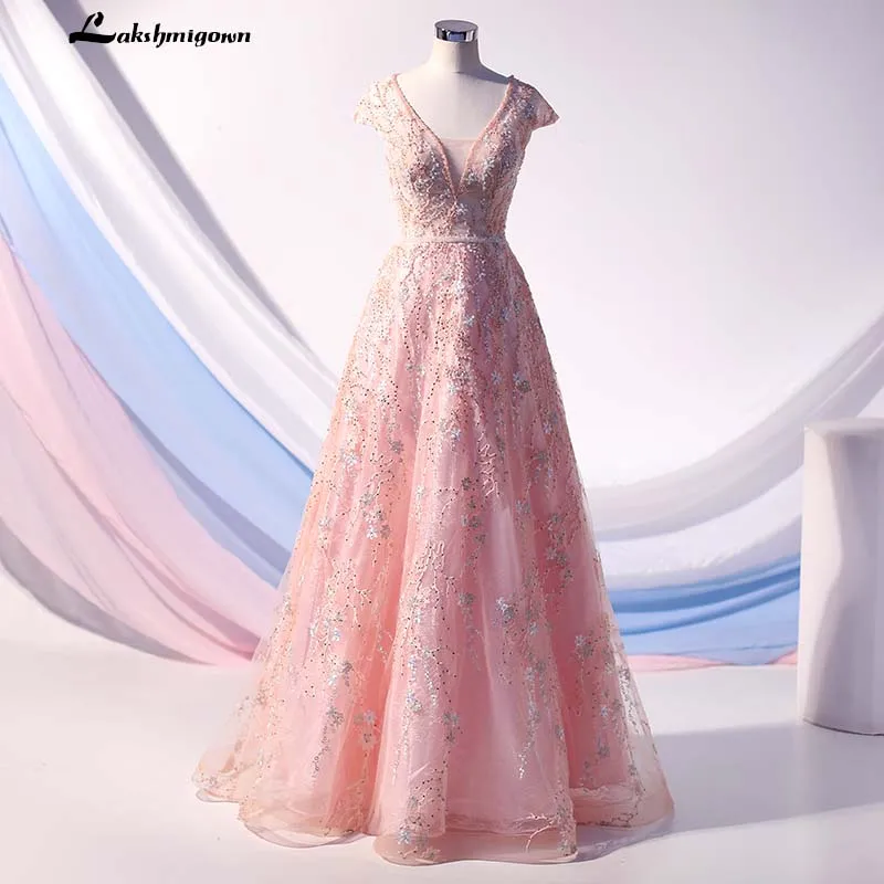 Lakshmigown романтические розовые цветочные кружевные вечерние платья сексуальная