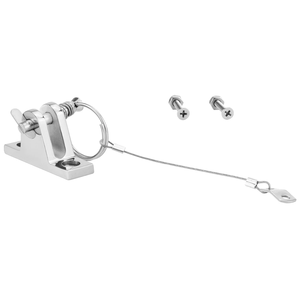 Boat Bimini Top Deck Hinge & Lanyard Quick Release Pin - 316 StainlessSteel