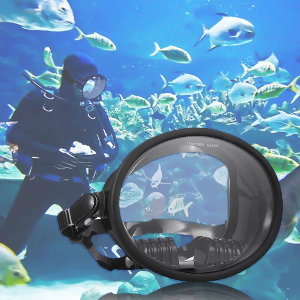 Dive Mask Galsses Anti-Fog Tempered Glass Snorkel Mask for Men and Women Dive Goggles for Safe Snorkeling Diving Swimming